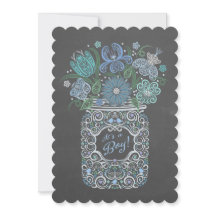 Chalkboard Lacy Mason Baby Shower Es un Niño