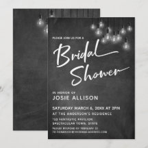 Chalkboard Luces Edison Despedida de Soltera Moder