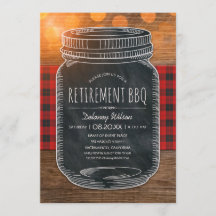Chalkboard Mason Jar, Fiesta de retiro ruso en bar