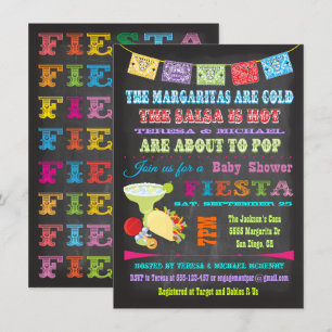 Invitación Chalkboard Mexico Fiesta Couples Baby Shower