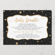 Chalkboard + Oro Stars Neutral Baby Sprinkle