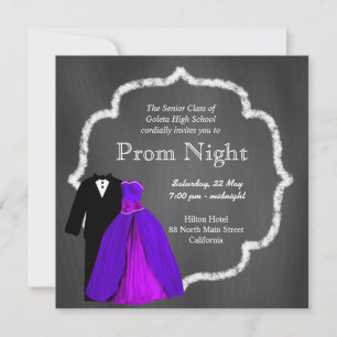 Invitación Chalkboard Prom