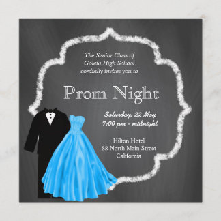 Invitación Chalkboard Prom