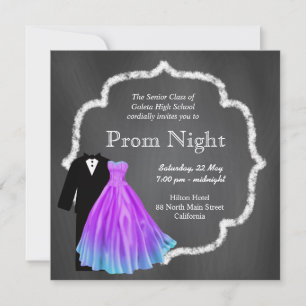 Invitación Chalkboard Prom