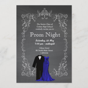 Invitación Chalkboard Prom