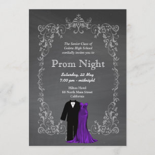 Invitación Chalkboard Prom
