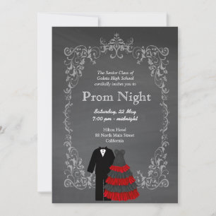 Invitación Chalkboard Prom