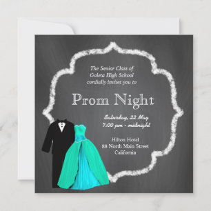 Invitación Chalkboard Prom