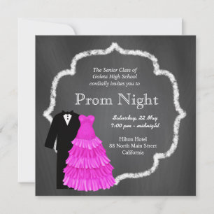 Invitación Chalkboard Prom