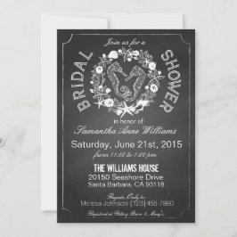 Invitación Chalkboard Seahorse Seasheles Bridal Shower