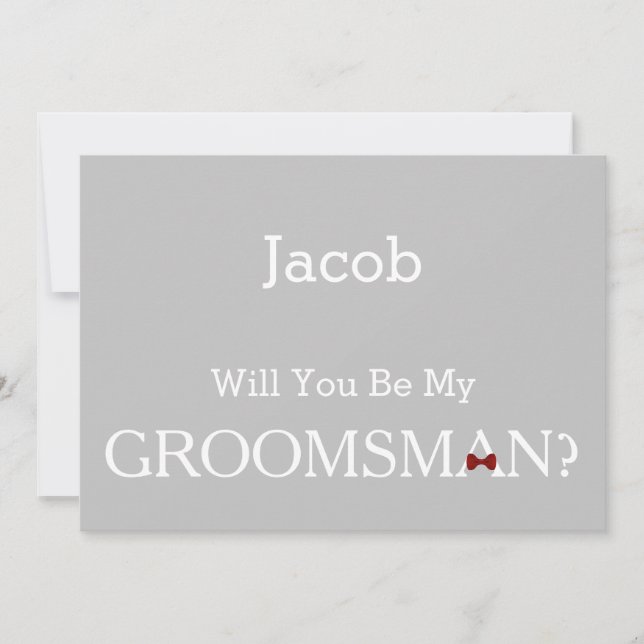 Invitación Chalkboard será nuestro Groomsman (Anverso)