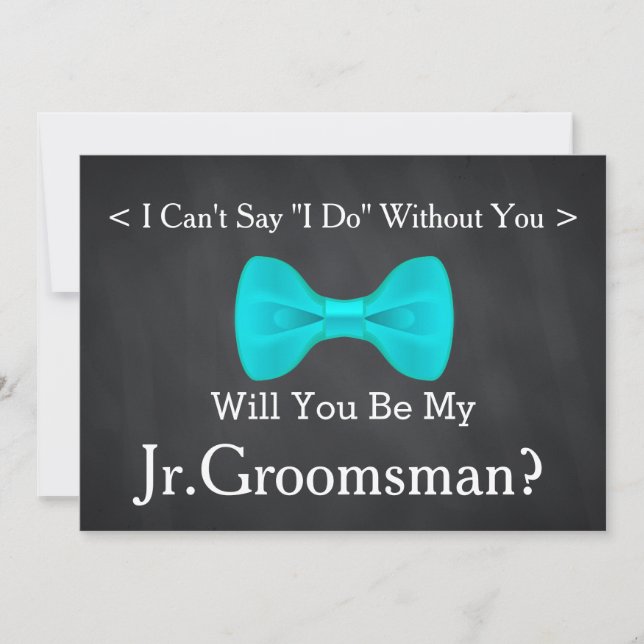 Invitación Chalkboard serás mi Jr.Groomsman (Anverso)