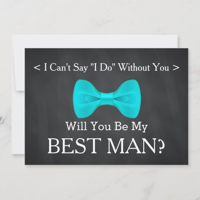 Invitación Chalkboard serás mi mejor hombre (Anverso)