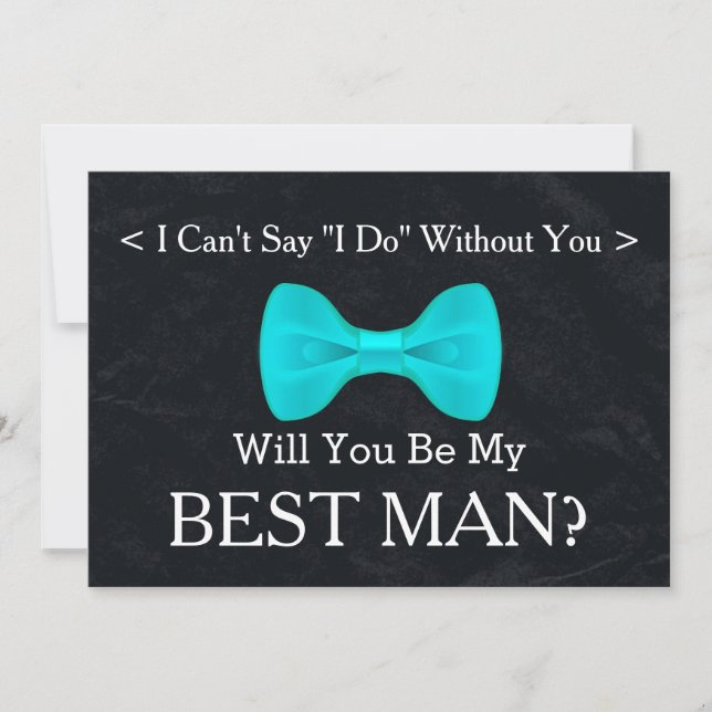 Invitación Chalkboard serás mi mejor hombre (Anverso)