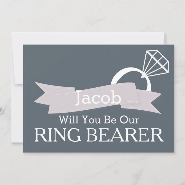 Invitación Chalkboard Serás Nuestro Anillo (Anverso)