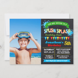 Invitación Chalkboard Splish splash fiesta de natalidad
