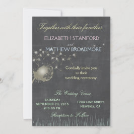 Invitación Chalkboard y Dandelion
