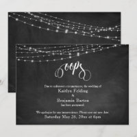 Chalkboard y luces pospusieron Humor Boda "Oops"