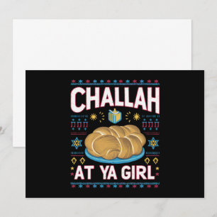 Invitación Challah At Ya Girl Divertida Comida de Hanukkah Ch