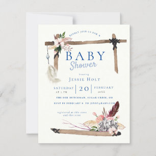 Invitación Chambray Boho BabyShower