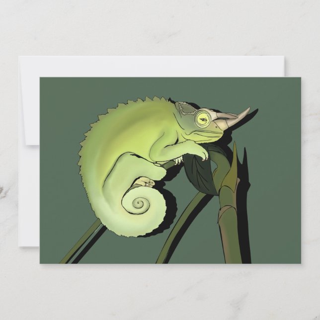 Invitación Chameleon de Jackson (Anverso)