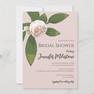Invitación Chamelia y Verdor Simple y Elegante Ducha de Novia
