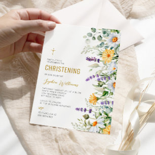 Invitación Chamomile y Eucalyptus Flores silvestres Christeni