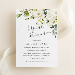 Invitación Champagne Acuarela Floral Despedida de Soltera