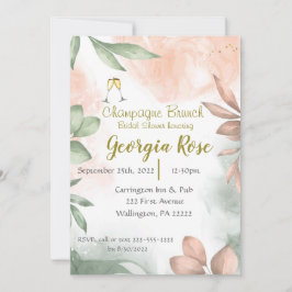 Invitación Champagne brunch bridal shower invitation