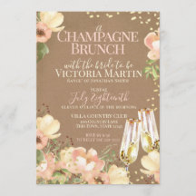 Champagne Brunch Sparkle Floral Bridal Shower