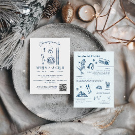 Invitación Champagne con hielo | Après Ski Winter Bachelorett