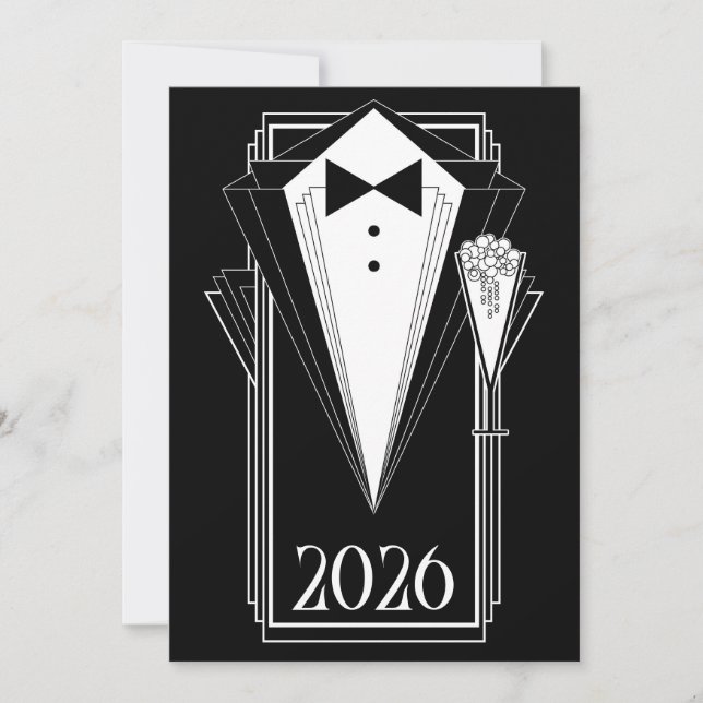 Invitación Champagne de etiqueta (Anverso)
