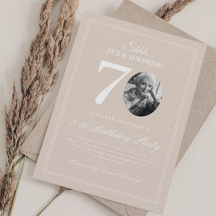 Invitación Champagne Fiesta de cumpleaños 70 elegante sorp