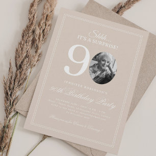 Invitación Champagne Fiesta de cumpleaños sorpresa 90