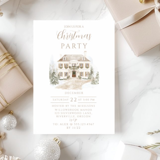 Invitación Champagne Manor Christmas (Subido por el creador)