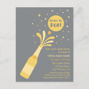 Invitación Champagne Moderno Listo para Estallar para Fiesta 