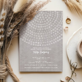 Invitación Champagne Taupe - Boho Dots Bridal Shower Fiesta