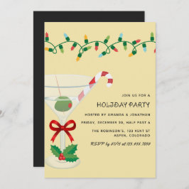 Invitación Champagne Toast Christmas Holiday Cocktail Party