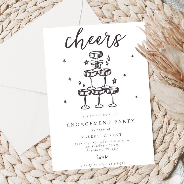 Invitación Champagne Tower Engagement Party  (Subido por el creador)