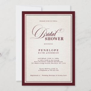 Invitación Champagne y Elegancia: Despedida de Soltera Burgun