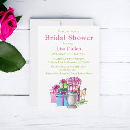 Invitación Champagne y Regalos Elegantes para Despedida de So