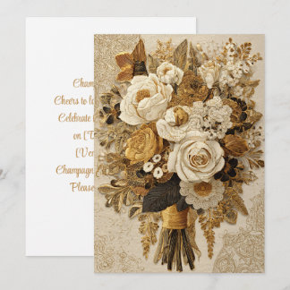 Invitación Champagne y Years | Bouquet de Cheer