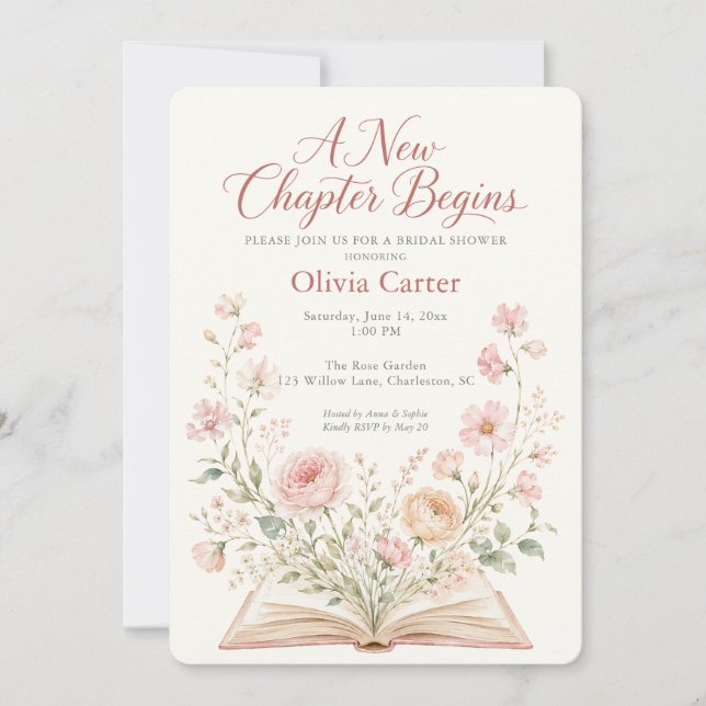 Invitación Champán de Boda: Un Nuevo Capítulo Comienza (Anverso)