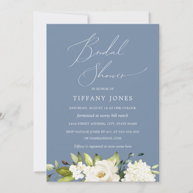 Invitación Champán Floral Despedida de Soltera (Anverso)