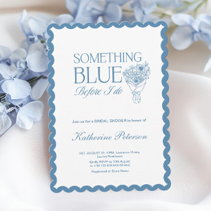 Invitación Champán Nupcial Elegante Algo Azul