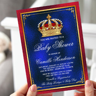Invitación Champán para el Baby Shower de la Familia Real