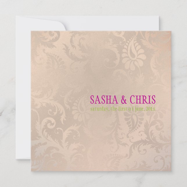 Invitación Champán PixDezines pavo vintage (Anverso)