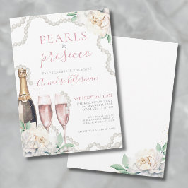 Invitación Champán Rosado Bridal Shower Floral