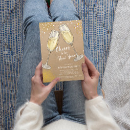 Invitación Champán vitorea al Fiesta de Año Nuevo