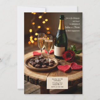 Invitación Champán y Postre